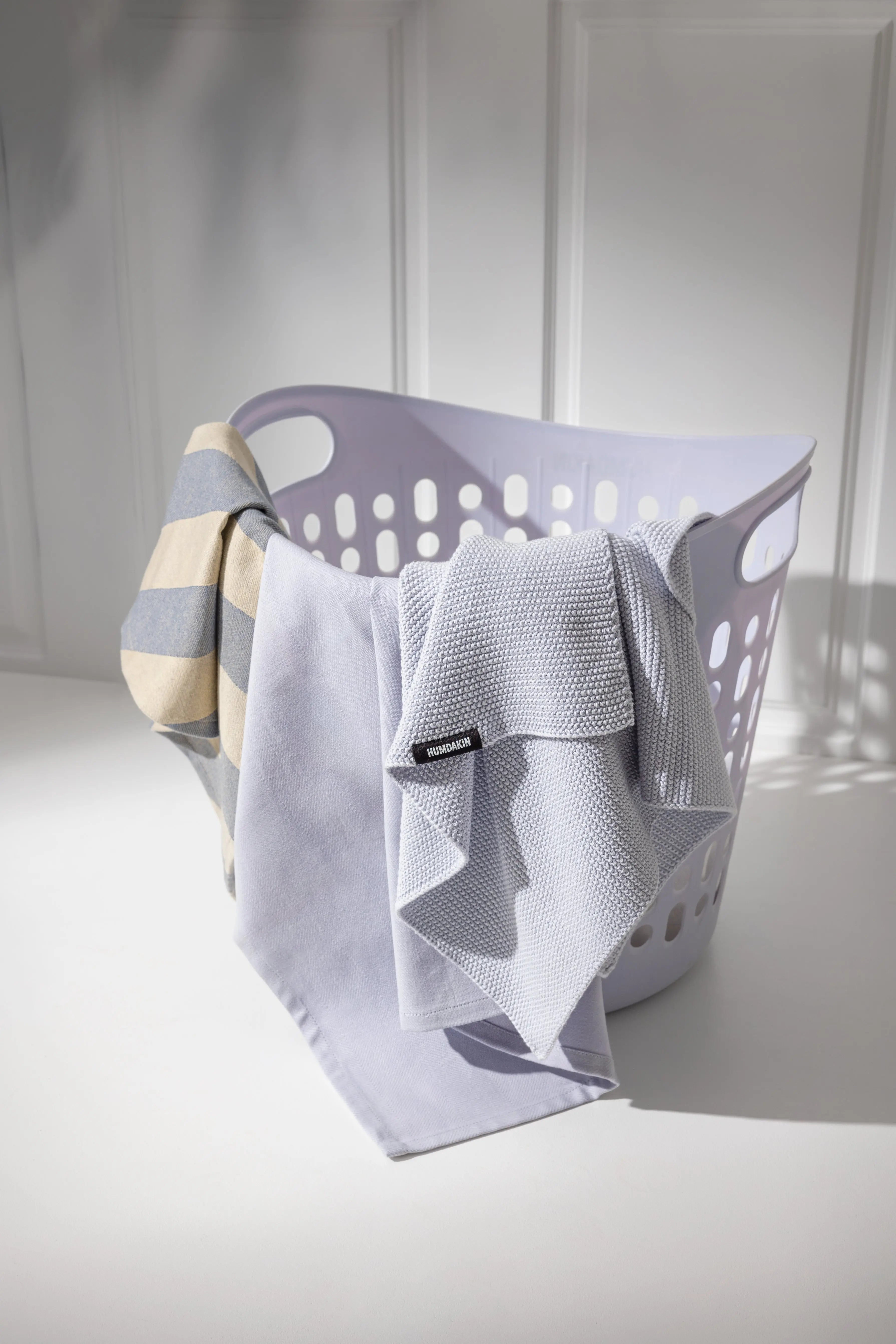 HUMDAKIN Strikket karklud Organic Textiles 215 Blue Glass